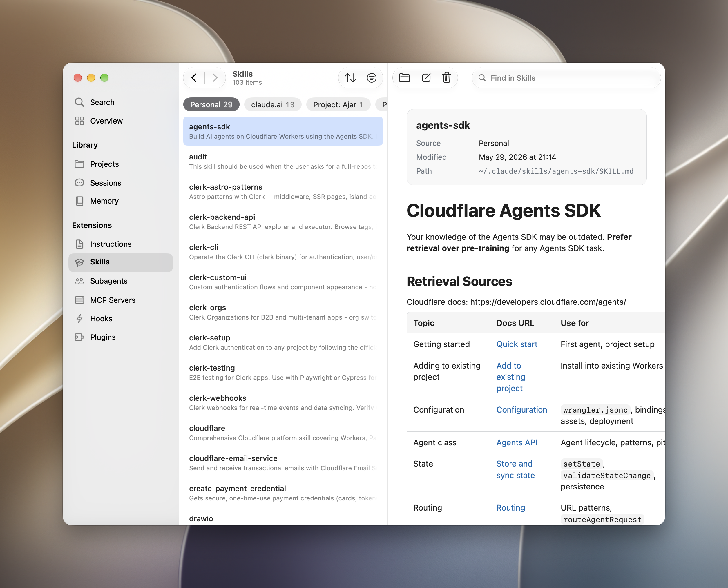 Browse, search, and preview everything Claude Code keeps on your Mac.