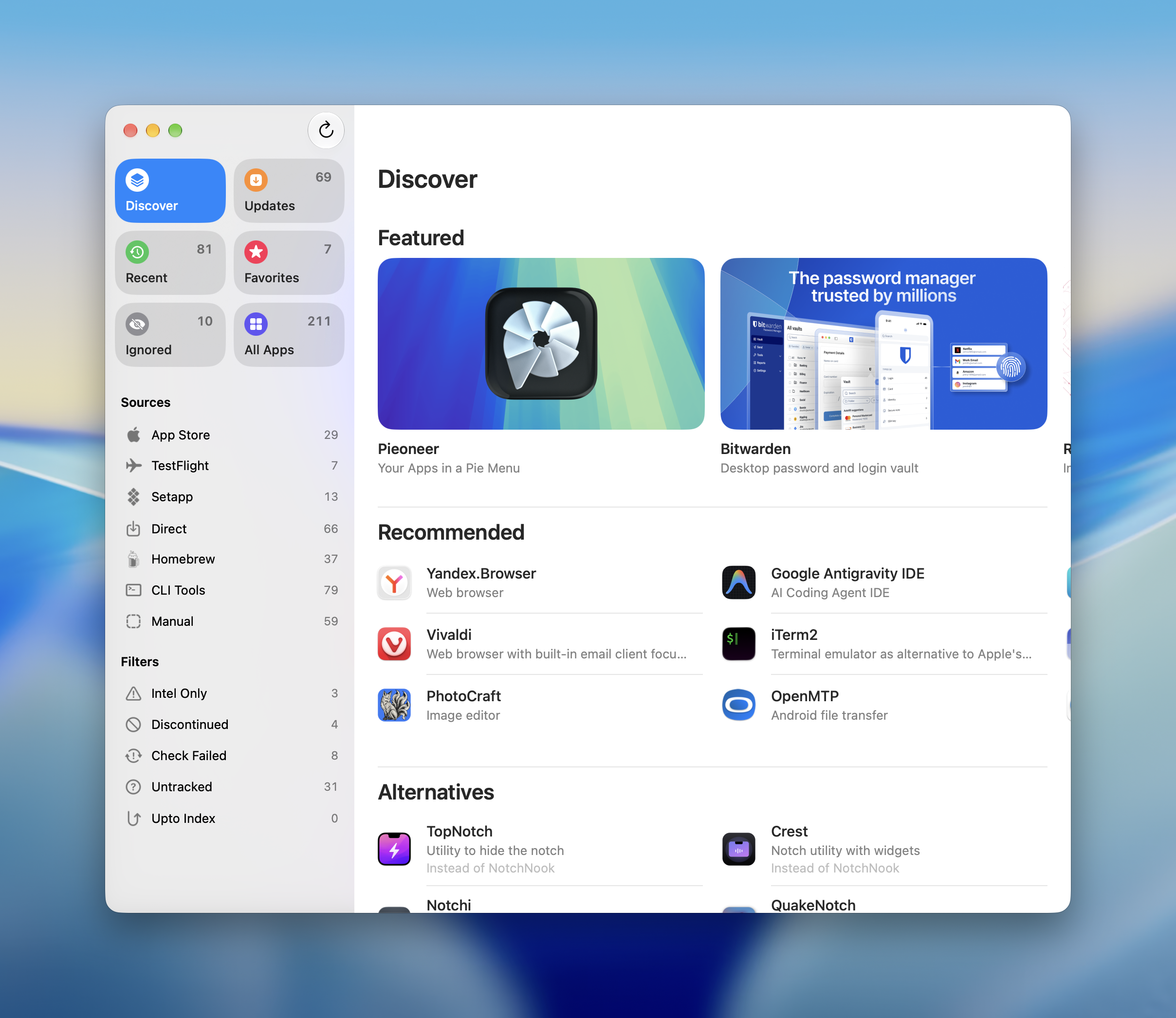 Discover in Upto: featured apps and recommendations